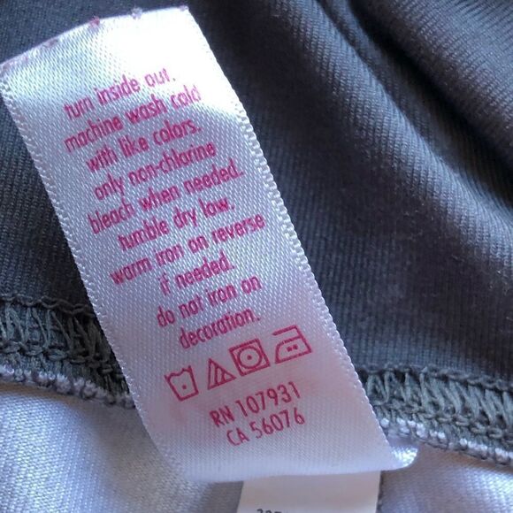 Justice Leggings Junior Gray/white/pink 18/20 - Picture 4 of 5